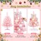 Mini Pink Christmas Tree with Lights Table Top (Pink1) 16.5"D x 5.5"W x 4.3"H